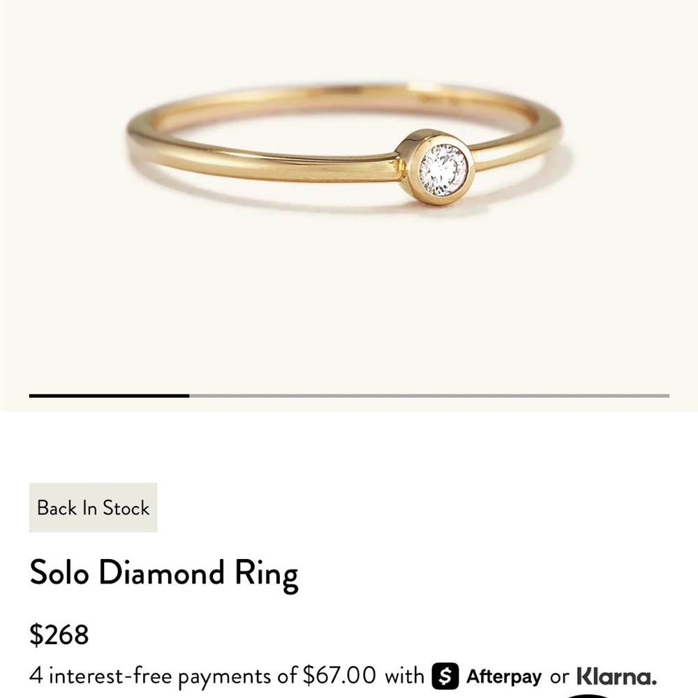Mejuri Solo Diamond Ring